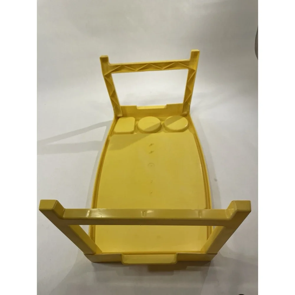 1970s Frem Corp USA Yellow Sectioned Plastic Folding Breakfast in Bed Tray MCM